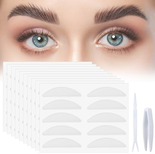 100 Pcs Eyelid Tape, Glue-Free Invisible Eyelid Lifter Strips, Natural Double Eyelid Tapes, Suitable for Uneven or Monolids, Eye Lid Tape for Hooded Droopy Eyes, Invisible Double Eyelid Sticker(7 MM)