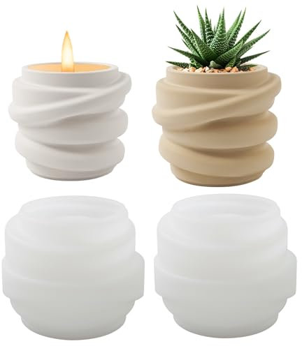 Silikonform Kerzenhalter, Vase Silikonformen Gießformen Kerzenform zum Gießen, Vase Silicone Mould Epoxy Resin Moulds, 3D Gießform Kerzenhalter Silikon Formen Kerzenständer für Harz Epoxidformen, Gips