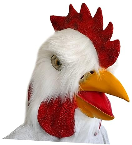 PACKOVE 1 Pc Fiesta Polluelo Mascara Cosplay Disfraz De Pollo Víspera De Todos Los Santos Pollo De Goma Sombrero De Disfraz Gallina Disfraz De Halloween Difuso Emulsión Máscara
