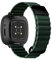 KUWAI Band für Fitbit Sense 2/Sense Lederarmband, Weich Silikon Leder Magnete Armband für Fitbit Sense 2/Sense Armbänder für Herren Damen Verstellbares Ersatzband mit Fitbit Sense 2/Sense (D)