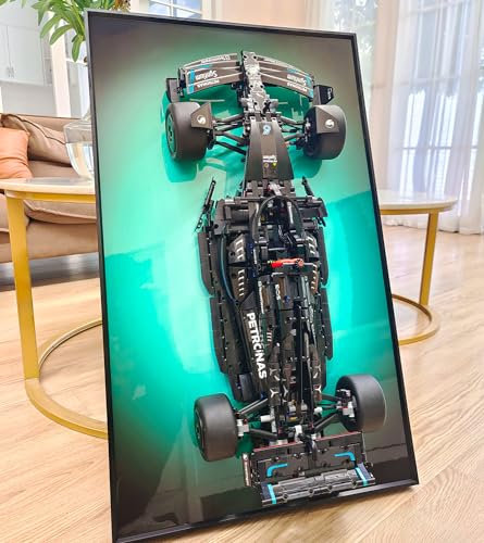 WETCEAOM Cadre F1 for Lego Technic Mercedes AMG F1 W14 E Race Car 42171, Panneau Tableau Mural pour Lego Les Amateurs, Taille : 75x45 cm（sans modèle）