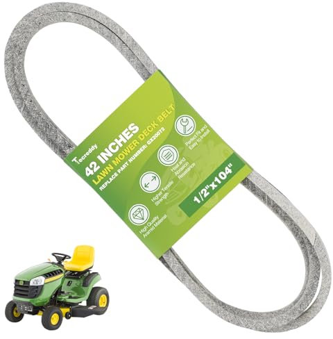GX20072 Cinghia di trasmissione compatibile con tosaerba John Deere da 106,7 cm, cinghia di trasmissione compatibile con L110 D110 D130 S100 E100 serie 100 GY20570 (1/2 x 104)