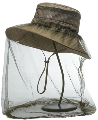 Chapeau moustiquaire, chapeau de soleil avec moustiquaire, chapeau d'apiculture avec voile, chapeau porte-abeille, chapeau moustiquaire, filet de tête, chapeau safari pour hommes et femmes, jardinage