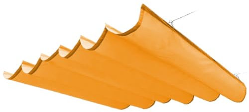 Tenda parasole impermeabile per pergola, con tenda avvolgibile retrattile a forma di U, colore arancione, kit di montaggio incluso