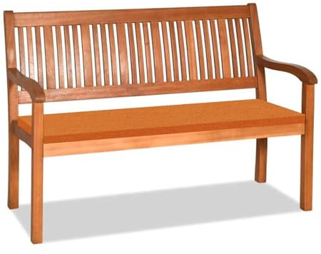 5CM Dicke Bankauflage Bankkissen mit Abnehmbarem Bezug,90x45x5CM rutschfeste Sitzkissen Sitzauflage Bank Sitzpolster Bankpolster Waschbare Stuhlkissen Gartenbank,Orange
