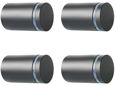 Mooche 4 Pièces Entretoise de Verre, Supports de Panneaux, 19mm, Support Vis Publicité en Acier Inoxydable, Entretoise Murale Fixations Montage pour Verre et Plaques
