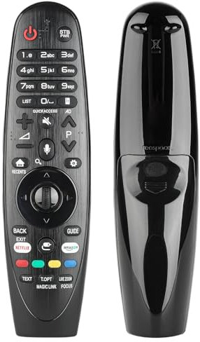 Mando a Distancia AN-MR650A Voz Puntero Mágico Compatible con LG Smart TV OLED/Super UHD/UHD 4K TVs W7 G7 E7 SJ9570 SJ9500 SJ8570 UJ7700 UJ6570 Serie Sustitución Controlador con Netflix Botones