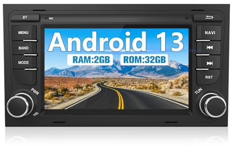 AWESAFE [Android 13.0 2GB+32GB] Radio de Coche para Audi A4/S4/RS4 con Carplay/Android Auto