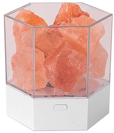 Himalaya -Salzlampenleichterluftreiniger Therapie Diffusor Nachtlicht mit dimmbarem warmem Glühen für Schlafzimmer Wohnkultur natürlicher Salzstein Abs PC -Material (Steckern Sie die Version Old