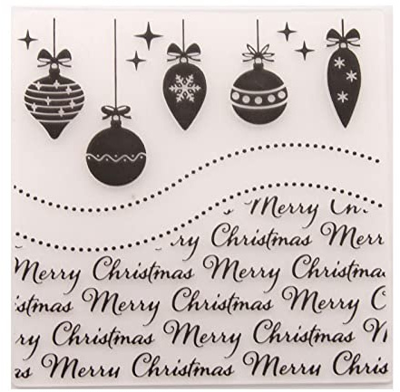 LKAMCBZMF Plastik-Druckordnervorlage, Prägeschablone mit Weihnachtsmotiv, 15 x 15 cm, for Kartenherstellung, Scrapbooking-Zubehör