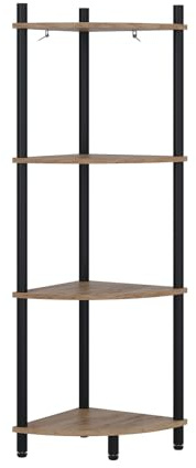 Vicco Eckregal Bivio, Goldkraft Eiche/Anthrazit, 29 x 102.5 cm | mit 4 Ablagefächern, geeignet zur platzsparenden Aufbewahrung in Raumecken