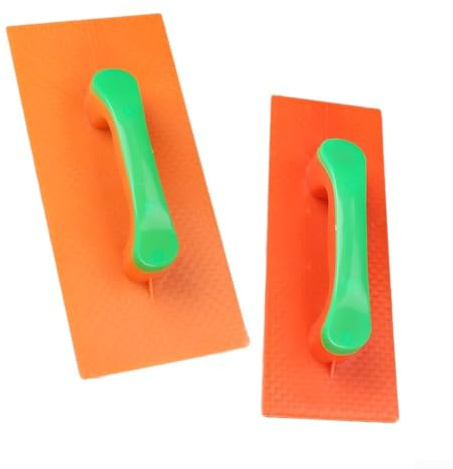 Jotekonoby Maurerkelle mit zwei Größen zur Auswahl, Kunststoff-Wandschwimmer für den Innen- und Außenbereich, leicht zu erkennendes orange- und grünes Design (klein)