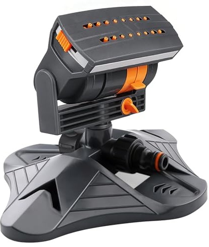 Aspersor de Riego Césped Oscilante Automatico,4 Modos | Oscilación Automática,Aspersor Cuadrado para Riego con Conexión Rápida y Base Grande para Jardín,Césped