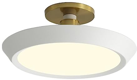 SADRYHFG Plafoniera Moderna in Ferro battuto Verniciato da 11,8 Lampada a LED per Camera da Letto, Cucina, Balcone - Semplice apparecchio di Illuminazione Decorativa in Bianco