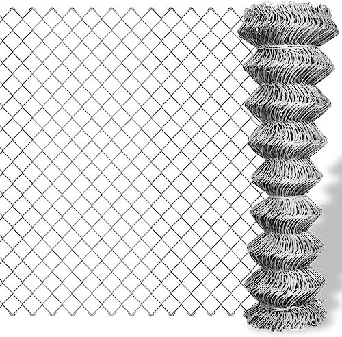 vidaXL Galvanised Chain Link Fence 15 x 1.5 m