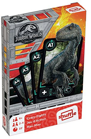 Cartamundi 108420928 Jurassic Park/World Crazy Eights Spiel, Multi
