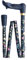 Zusammenklappbarer orthopädischer Gehstock mit ergonomischem Griff, verstellbar, 82 - 92 cm, Schwarz mit Blumenmuster, 4671R