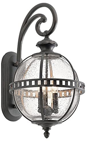 Licht-Erlebnisse Außen Wandleuchte Antik Metall Glas IP44 Vintage viktorianisch BONHAM Laterne Außenlampe Eingang Hof