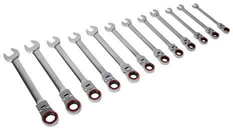 Flexi-Head Ratchet Combination Spanner Set 12pc Metric Platinum Series