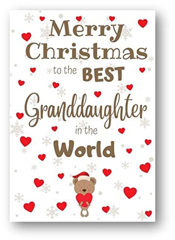 Second Ave Weihnachtskarte für Enkelin, Bär, für Kinder, Weihnachten