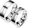 AMDXD Eheringe Paarpreis, 6MM Ringe Herren Set mit Zirkonia Pärchen Ring, Silber, Damen 52 (16.6) & Herren 65 (20.7)
