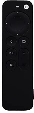 Writiany Schutzhülle für Apple TV Siri Remote 2021 2022 Leichte Anti-Rutsch Silikon Case für Apple TV 4K Fernbedienung (Schwarz)