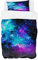 Zomer Bettwäsche Set 135x200 Bettwäsche 2tlg Weich Mikrofaser Bettbezug - 1 Bettdeckenbezug + 1 Kissenbezug 80x80cm mit Galaxie