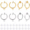 UNICRAFTALE 20 Stück 2 Farben Schmuck Ohrclips Nasenpiercing Piercing Clip 304 Edelstahl Ohrclips Und 20 Stück Komfort Silikon Pads Creolen Für Die Schmuckherstellung