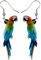 BAMAY Acryl Scarlet Macaw Papagei Ohrringe baumeln Schmuck Hawaii Vogel Ohrringe für Frauen Mädchen Anime Sommer Geschenke (Blau)