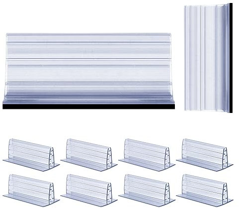 Magnetische Schilderhalter, Schilderhalter, selbstklebend, 7,6 x 4,1 x 3 cm, Halteklemme, Schilder-Clips für Einzelhandel, Laden, Theken, Lager, inklusive Magnetfolien mit selbstklebender Rückseite,