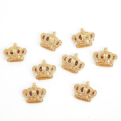 Logbuch-Verlag 8 mini Kronen goldfarben Tischdeko mit Klebepunkt Streuteile Hochzeit Geburtstag Silvester 2,5 cm