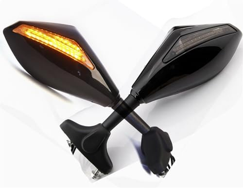 Lenkerendenspiegel Motorrad Motorrad Blinker Rückspiegel Für CBR 250 500 600 1000RR Für RVT1000R Für Suzuki Motorrad Spiegel