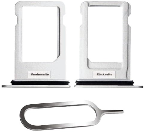 IS-TECK SIM-Kartenhalter Ersatz SIM-Tray Kompatibel mit iPhone 8 Plus inklusive SIM-Nadel SIM-Kartensteckplatz (Silber)