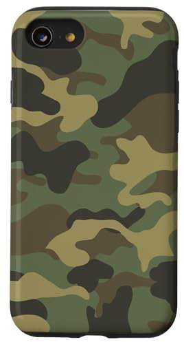Camouflage grün braun Militär Armee Military Bundeswehr Hülle für iPhone SE (2020) / 7/8