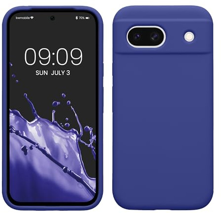 kwmobile Handyhülle für Google Pixel 8a Hülle, für Pixel 8a Case - Hülle Silikon - kabelloses Laden - Blauviolett