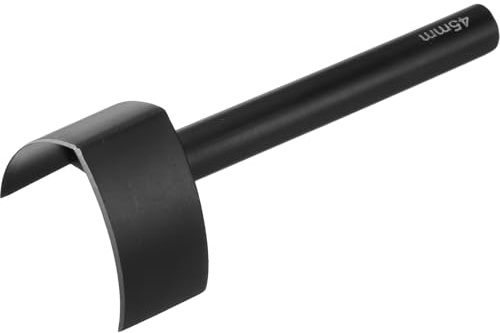 QUARKZMAN 1 Stück Leder Stanzer Locheisen V-Form Schwarz 45mm | Kohlenstoffstahl Riemenendeisen für Gürtel Brieftasche Uhrenarmband DIY Lederhandwerk Werkzeug