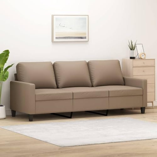 LAPOOH 3-Sitzer-Sofa Cappuccino-Braun 180 cm Kunstleder, Sofas & Couches, Sofa Wohnzimmer, Sofa Für Jugendzimmer, Relaxsofa, Sofa Für Schlafzimmer, Polstersofa - 359146
