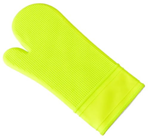 TVIVID Küchenhandschuhe aus Silikon für Backofen mit weichem Baumwollfutter, hitzebeständige Handschuhe zum Grillen, rutschfeste Silikonhandschuhe