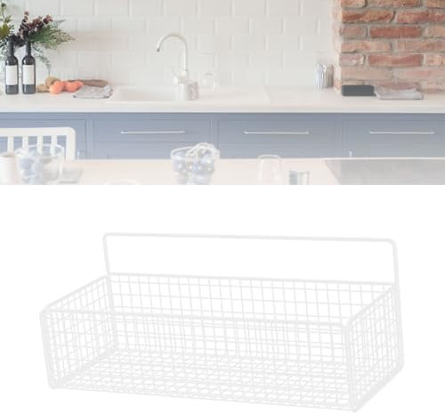 Drahtkorb Zum Aufhängen, Wand-Organizer, Schrank, Aufbewahrungskorb, Wandregale, Rustikale Bauernhaus-Dekoration für Zuhause, Küche, Badezimmer, Wandbehang, Aufbewahrungsregal