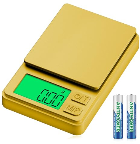 Diyife Briefwaage Digital 0.01g Feinwaage, 1kg Waage Gramm - Golden