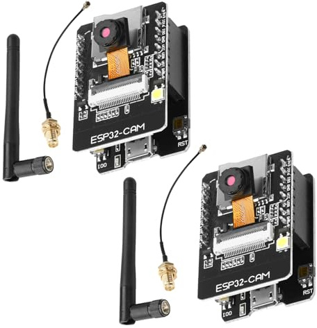 diymore 2PCS für ESP32 CAM Entwicklungsplatine, für ESP32-CAM MB WiFi/Bluetooth Entwicklung Board, DC 5V Dual-Core-Entwicklungsplatine mit 2,4 G Antennen IPEX, OV3660 Kamera-TF-Karten-Modul