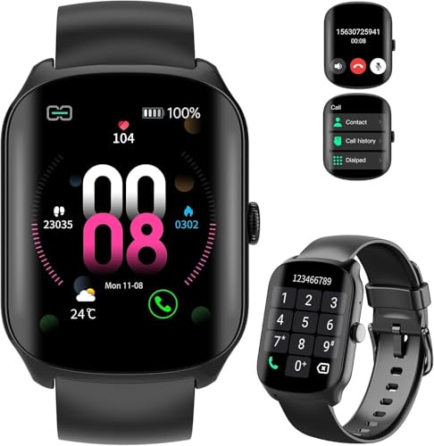 Smartwatch per uomo e donna, smartwatch con schermo curvo HD da 1,95 pollici, orologi fitness con monitoraggio della frequenza cardiaca/sonno, activity tracker con oltre 112 modalità sportive, orologi
