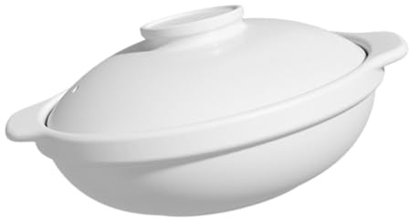 DECOMELODY Casseruola in Ceramica Resistente Al Calore 1.3l Coperchio, Pentola Per Cucinare e Stufati Per Uso Domestico, Utensili Da Cucina Portatile Per Campeggio e Ristoranti