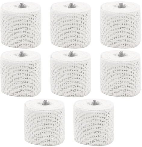 Esxiaze 8 Rollen Gipsbinden zum Basteln, 5cm x 2,7m Gipsrollen Schnelltrocknende Gipsverband Gipsbinden Babybauch Abdruck für Modellbau, Kunstprojekte, Basteln, Babybauch Gipsabdruck