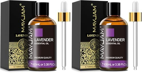 MAYJAM Lavender Essential Oils 100ML, Lavender Oil for Diffuser, Humidifier, DIY, Home, Office (Pack of 2)