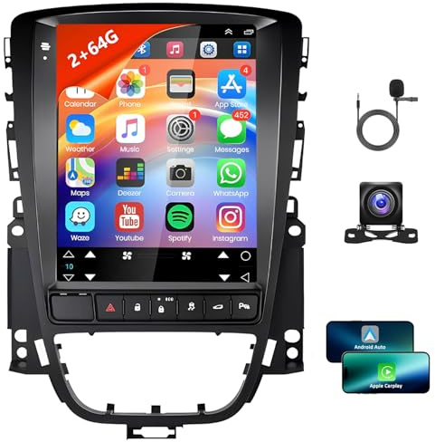 Android 15 Car Stereo Radio for for Buick Excelle & Vauxhall Astra with Wireless CarPlay & Android Auto, 9.7 Touch Carplay Screen for Car, Bluetooth/WiFi/GPS/Mirror Link/SWC/DAB+/Backup Camera 2+64G
