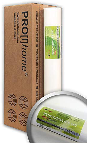 Intissé de rénovation murale lisse 150 g Profhome 399-150 fibre intissé professionnel à peindre Papier peint intissé blanc 4 rouleaux 75 m2 FSC® MIX CREDIT Nr. TSUD-COC-001718-KR