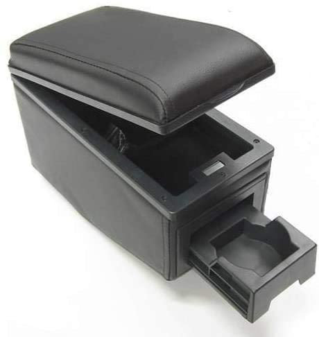 Armlehne Armlehne Mittelkonsole Große Aufbewahrungsbox Auto Auto Van Bus Schwarz Organizer Leder Getränkehalter