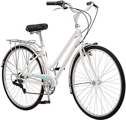Schwinn Wayfarer Hybrid Bike, 700c Mens and Womens Bike, 7-Speed Hybrid Bicycle, Retro Steel Frame, Front and Rear Linear Pull Brakes, Fenders, Cargo Space, Adult Bicycle