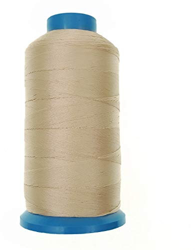 JZK 1500 yard T70 69# Beige Filo da Cucire in Nylon Rilegato Resistente per Tappezzeria Pelle Jeans Tela Moquette Tenda Perline per Macchina Industriale, Overlock, Cucito a Mano